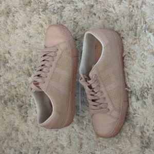 Tommy Hilfiger blush pink leather sneakers
